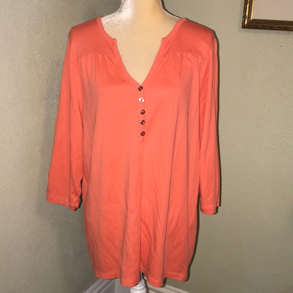 Lane Bryant Peach Tunic Size 22/24